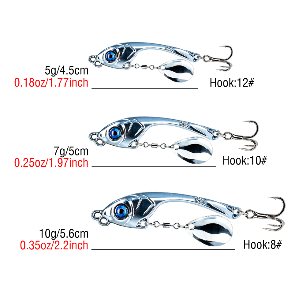 10 Pcs/Box Umpan Logam VIB Lub - Fishing Equipment Kit ulasan dan harga