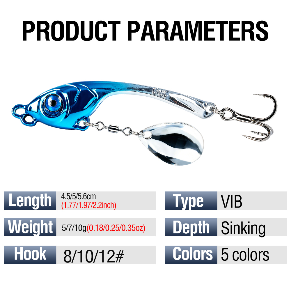 10 Pcs/Box Umpan Logam VIB Lub - Fishing Equipment Kit ulasan dan harga